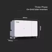 Kép 2/6 - V-TAC napelemekhez való háromfázisú 100kW On-Grid rendszerű inverter, LCD kijelzővel - SKU 11520