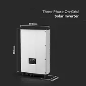 Kép 2/8 - V-TAC napelemekhez való háromfázisú 5kW On-Grid rendszerű inverter, LCD kijelzővel - SKU 11371