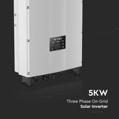 V-TAC napelemekhez való háromfázisú 5kW On-Grid rendszerű inverter, LCD kijelzővel - SKU 11371