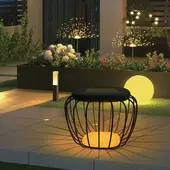 Kép 5/5 - V-TAC napelemes fém kerti LED lámpa, fekete színű, állítható színhőmérséklet - SKU 23383