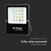 Kép 3/8 - V-TAC napelemes LED reflektor 12W hideg fehér, 1200 Lumen - SKU 6966