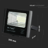 Kép 2/14 - V-TAC napelemes LED reflektor 12W hideg fehér 5000 mAh - SKU 94006