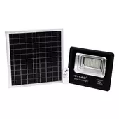 Kép 1/10 - V-TAC napelemes LED reflektor 20W hideg fehér 10000 mAh, fekete házzal - SKU 94010