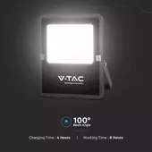 Kép 6/8 - V-TAC napelemes LED reflektor 20W hideg fehér, 2400 Lumen - SKU 6970