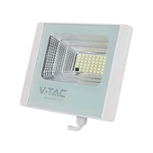 V-TAC napelemes LED reflektor 20W természetes fehér 10000 mAh, fehér házzal - SKU 10408