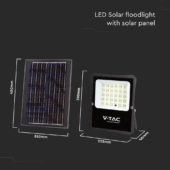Kép 2/8 - V-TAC napelemes LED reflektor 20W természetes fehér, 2400 Lumen - SKU 6971