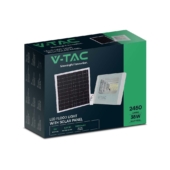 Kép 1/12 - V-TAC napelemes LED reflektor 35W hideg fehér 15000 mAh, fehér házzal - SKU 23019