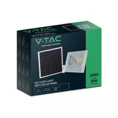 Kép 1/12 - V-TAC napelemes LED reflektor 35W természetes fehér 15000 mAh, fehér házzal - SKU 10410