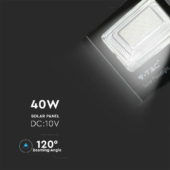 Kép 6/10 - V-TAC napelemes LED reflektor 40W természetes fehér 20000 mAh - SKU 8577
