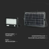 Kép 4/15 - V-TAC napelemes mozgásérzékelős LED reflektor 10W természetes fehér 110 Lm/W - SKU 8674