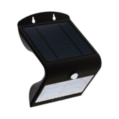 Kép 1/12 - V-TAC napelemes, mozgásérzékelős LED reflektor, 3W meleg+természetes fehér, fekete előlap - SKU 7528