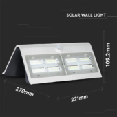 Kép 2/12 - V-TAC napelemes, mozgásérzékelős LED reflektor, fehér, 7W természetes fehér - SKU 8278