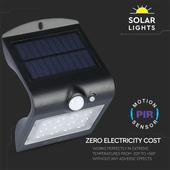 Kép 4/13 - V-TAC napelemes, mozgásérzékelős LED reflektor, fekete, 1.5W természetes fehér - SKU 8277