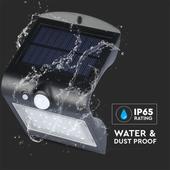 Kép 6/13 - V-TAC napelemes, mozgásérzékelős LED reflektor, fekete, 1.5W természetes fehér - SKU 8277
