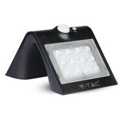 Kép 8/13 - V-TAC napelemes, mozgásérzékelős LED reflektor, fekete, 1.5W természetes fehér - SKU 8277