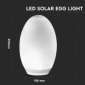 Kép 2/11 - V-TAC napelemes ovális gömb alakú RGB+meleg fehér színváltós akkus LED dekoráció - SKU 8557