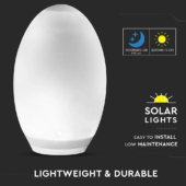 Kép 3/11 - V-TAC napelemes ovális gömb alakú RGB+meleg fehér színváltós akkus LED dekoráció - SKU 8557