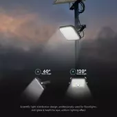 Kép 6/19 - V-TAC napelemes reflektor mozgásérzékelővel, 1500 Lumen, hideg fehér - SKU 10313