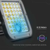 Kép 8/19 - V-TAC napelemes reflektor mozgásérzékelővel, 1500 Lumen, hideg fehér - SKU 10313