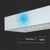 Kép 7/18 - V-TAC napelemes tégla alakú fali lámpa 3W, 2in1 színhővel, szenzorral, fehér házzal - SKU 10306
