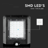 Kép 4/14 - V-TAC napelemes utcai LED lámpa, térvilágító lámpatest 15W természetes fehér - SKU 8549