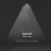 Kép 13/18 - V-TAC napelemes utcai LED lámpa, térvilágító lámpatest 40W hideg fehér - SKU 5504