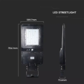 Kép 10/18 - V-TAC napelemes utcai LED lámpa, térvilágító lámpatest 40W hideg fehér - SKU 5504