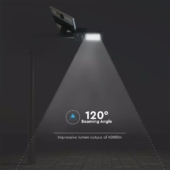 Kép 12/15 - V-TAC napelemes utcai LED lámpa, térvilágító lámpatest 50W hideg fehér - SKU 95509