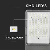 Kép 4/15 - V-TAC Napelemes utcai térvilágító, 2500 Lumen, természetes fehér, Bridgelux SMD LED - SKU 10224