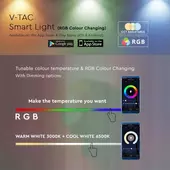 Kép 7/10 - V-TAC okos 4W hangulatvilágítás, RGB+CCT - SKU 405861