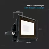 Kép 2/11 - V-TAC okos LED reflektor 10W RGB+CCT, fekete házzal - SKU 3006