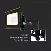 Kép 5/11 - V-TAC okos LED reflektor 10W RGB+CCT, fekete házzal - SKU 3006