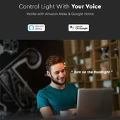 V-TAC okos LED reflektor 20W RGB+CCT, fekete házzal - SKU 3025
