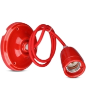 Kép 1/8 - V-TAC piros porcelán függeszték E27 foglalattal - SKU 3807