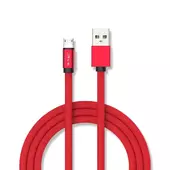 Kép 1/6 - V-TAC piros, USB - Micro USB 1m hálózati kábel - SKU 8497