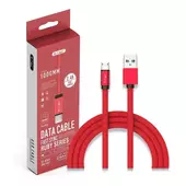 Kép 2/6 - V-TAC piros, USB - Micro USB 1m hálózati kábel - SKU 8497
