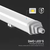 Kép 3/9 - V-TAC polikarbonát LED lámpa 150cm 48W IP65 természetes fehér 120 Lm/W (GT-Széria) - SKU 23389