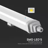 Kép 3/9 - V-TAC polikarbonát LED lámpa 60cm 18W IP65 hideg fehér 120 Lm/W (GT-Széria) - SKU 23392