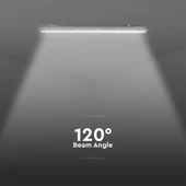 V-TAC PRO 120cm LED lámpatest, állítható fogyasztás és színhőmérséklet, IP65 - SKU 23071