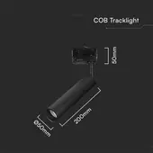 Kép 2/9 - V-TAC PRO COB LED sínes spotlámpa állítható 15W CRI&gt;90, 5000K - SKU 21361