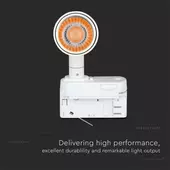 Kép 3/9 - V-TAC PRO COB LED sínes spotlámpa állítható 15W CRI&gt;90 meleg fehér - SKU 21356