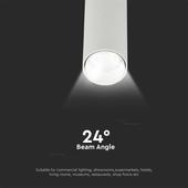 Kép 5/9 - V-TAC PRO COB LED sínes spotlámpa állítható 15W CRI&gt;90 természetes fehér - SKU 21357