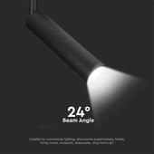 Kép 14/18 - V-TAC PRO COB LED sínes spotlámpa állítható 15W CRI&gt;90 természetes fehér - SKU 21360