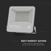 V-TAC PRO D-széria LED reflektor 100W természetes fehér 115 Lm/W, fekete ház - SKU 8846