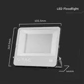 Kép 2/9 - V-TAC PRO D-széria LED reflektor 200W természetes fehér 115 Lm/W, fekete ház - SKU 8848