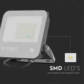 Kép 3/9 - V-TAC PRO D-széria LED reflektor 50W hideg fehér 115 Lm/W, fekete ház - SKU 8845
