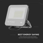 Kép 5/9 - V-TAC PRO D-széria LED reflektor 50W hideg fehér 115 Lm/W, fekete ház - SKU 8845