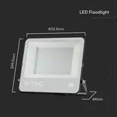 Kép 2/9 - V-TAC PRO LED reflektor 200W természetes fehér, fekete házzal - SKU 23601