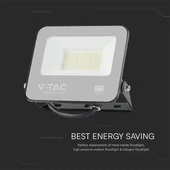 V-TAC PRO LED reflektor 30W meleg fehér, fekete házzal - SKU 23599