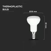 Kép 5/8 - V-TAC R50 4.8W E14 természetes fehér LED égő - SKU 21139